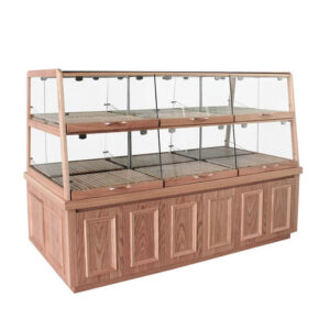 193029 wood and galss bakery display cabinet China customized