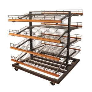 Adjustable Shelf Bread Display Rack Island China Factory Customized