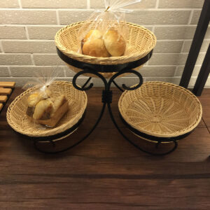 Bakery Display Stand, Wicker Basket Stand China Factory Customized